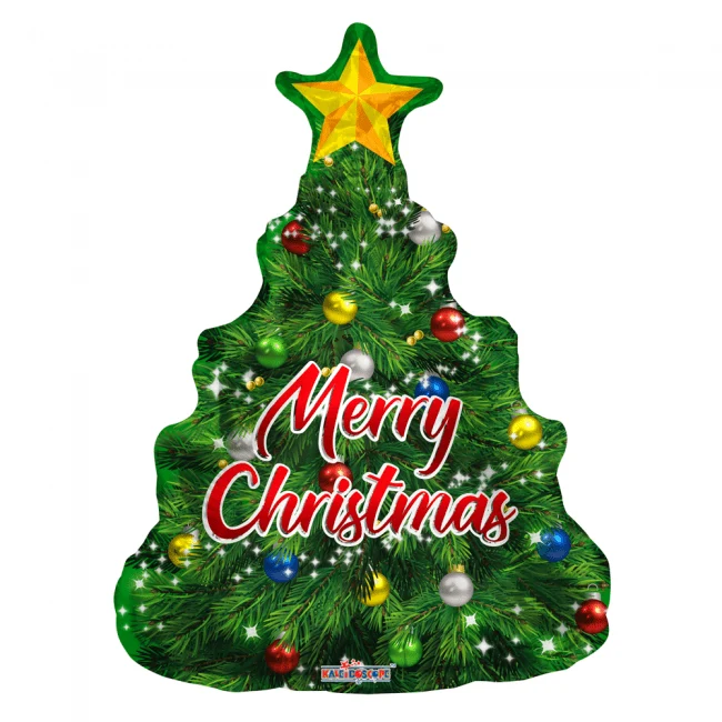 Helium Ballon Kerstboom 91cm leeg