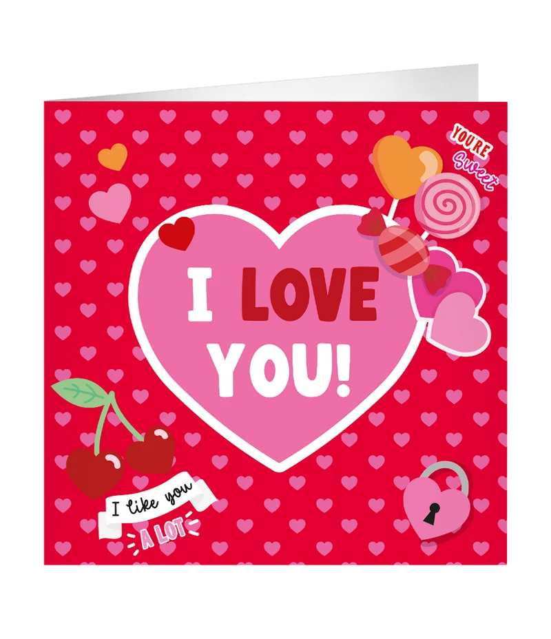 Valentijnsdag Wenskaart 23cm