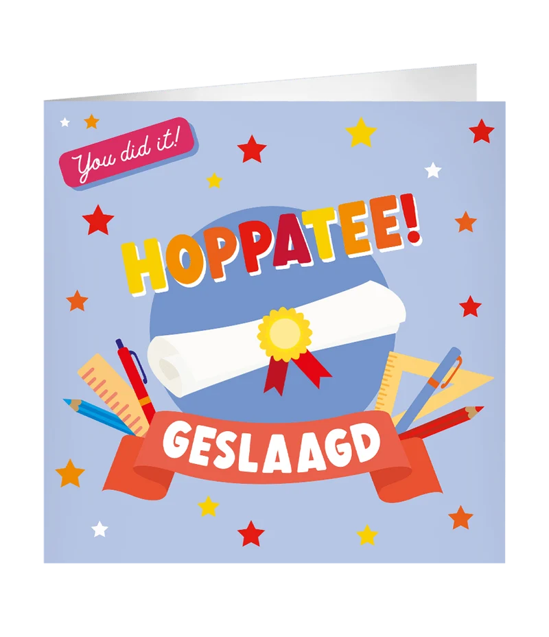 Geslaagd Wenskaart 23cm