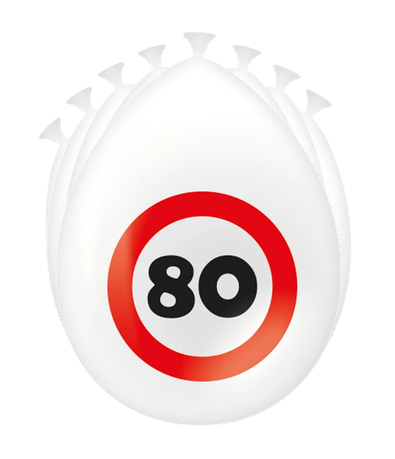 80 Jaar Ballonnen Verkeersbord 30cm