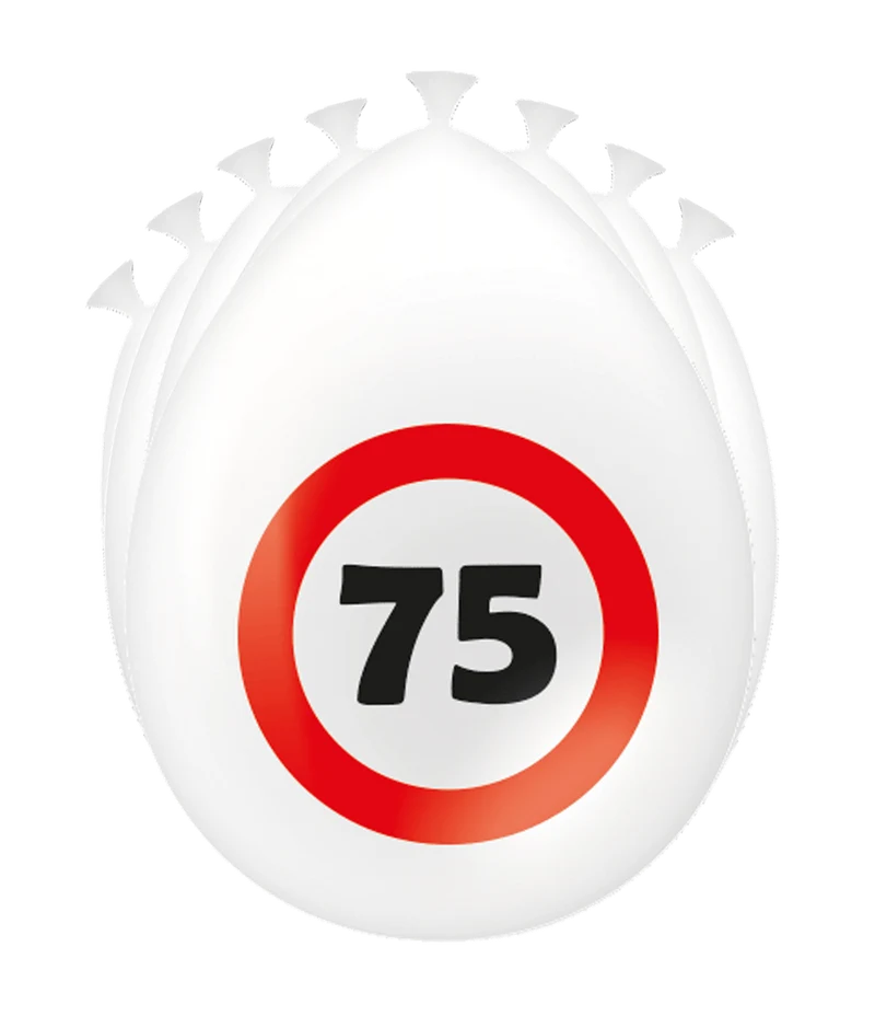 75 Jaar Ballonnen Verkeersbord 30cm