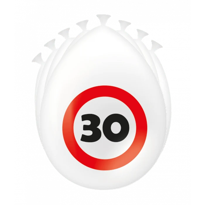 30 Jaar Ballonnen Verkeersbord 30cm