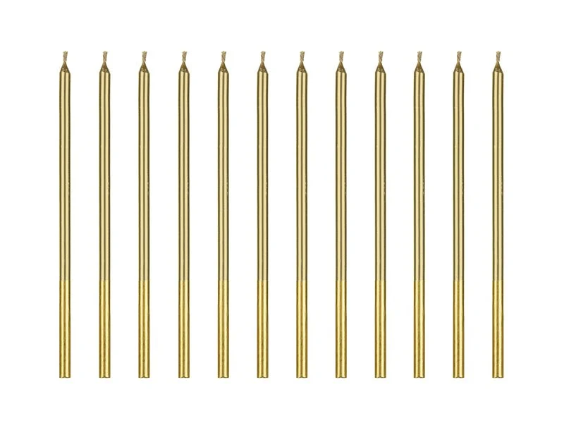 Gouden Kaarsen 14cm 12st