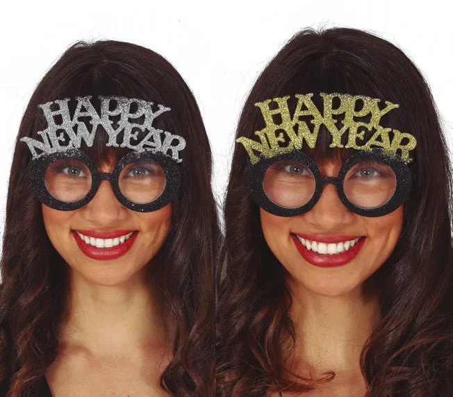 Happy New Year Bril Goud Zilver