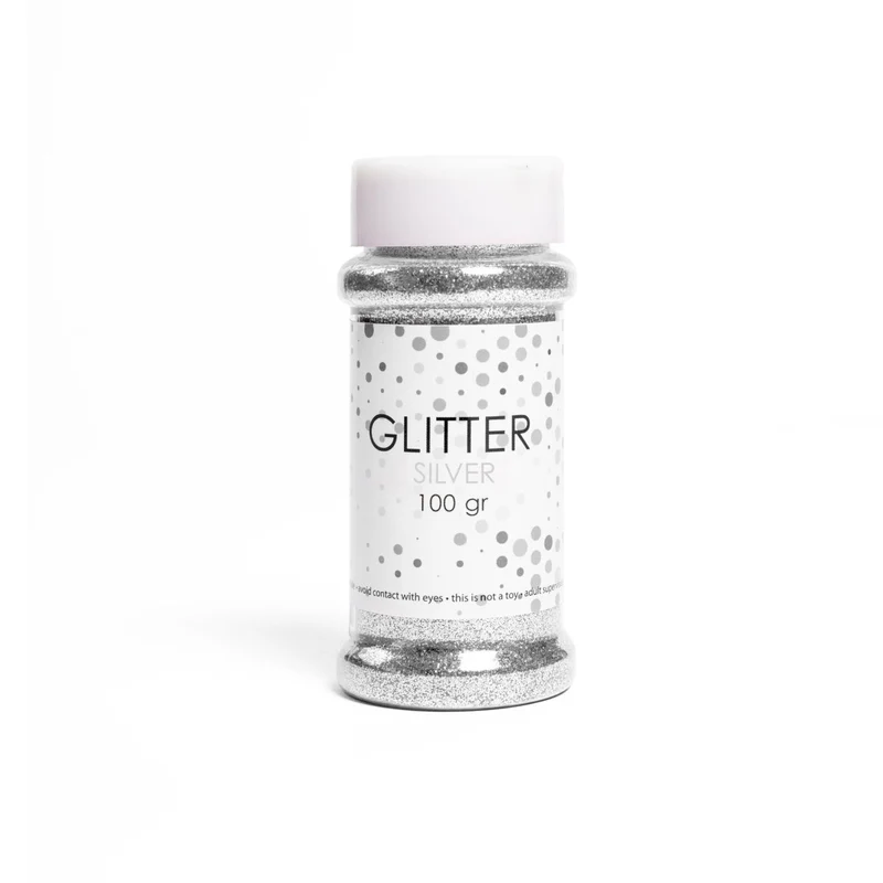 Zilveren Glitters 100gr