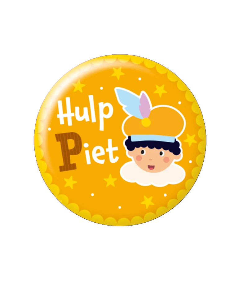 Sinterklaas Button Hulp Piet 5,5cm