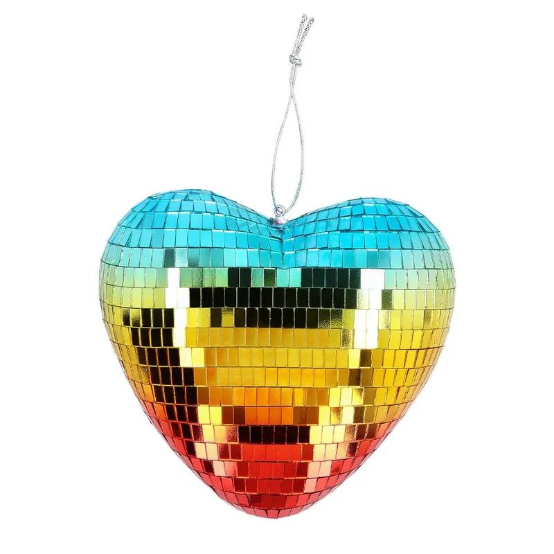 Regenboog Discobal Hart 19cm