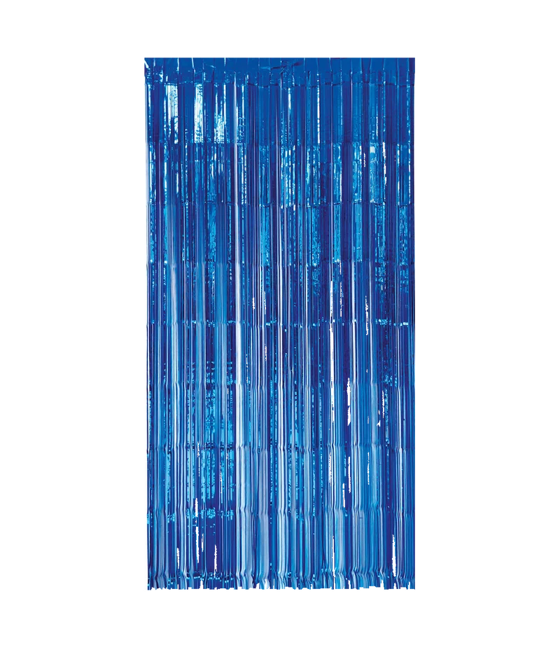 Donkerblauwe Deurgordijn 2m