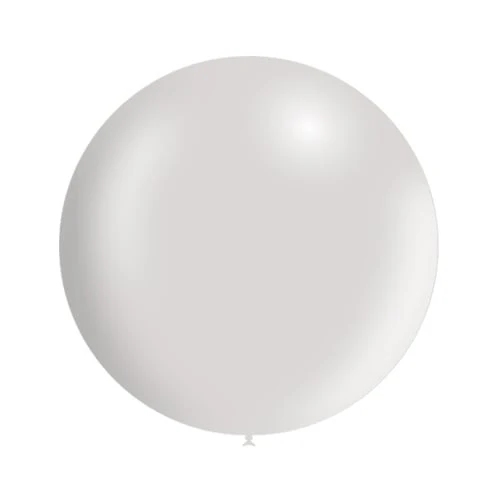 Lichtgrijze Reuze Ballon Metallic 60cm