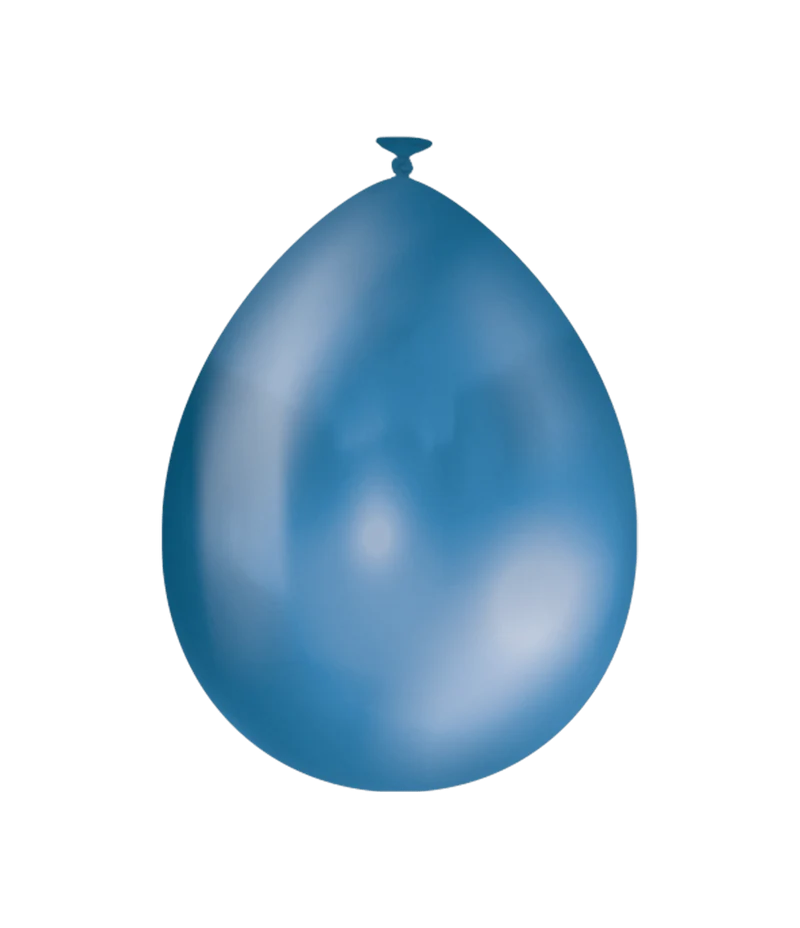 Blauwe Ballonnen Metallic 30cm 10st