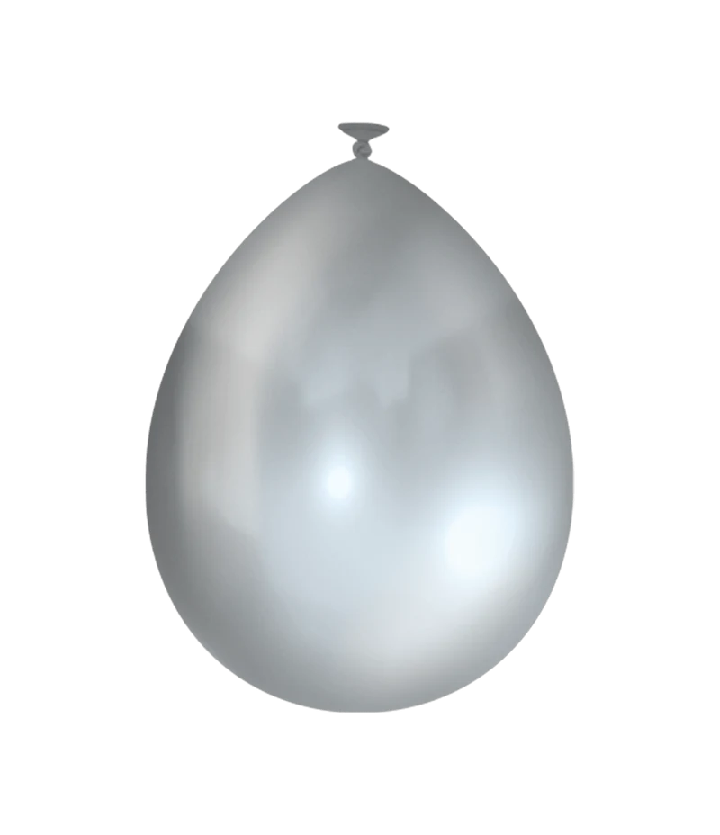 Zilveren Ballonnen Metallic 30cm 25st