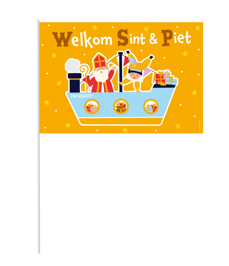 Sinterklaas Zwaaivlag 30cm