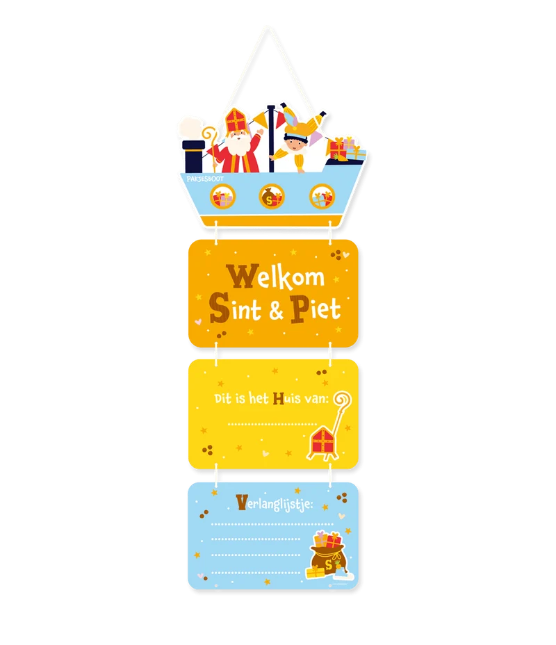 Sinterklaas Deurbord 80cm