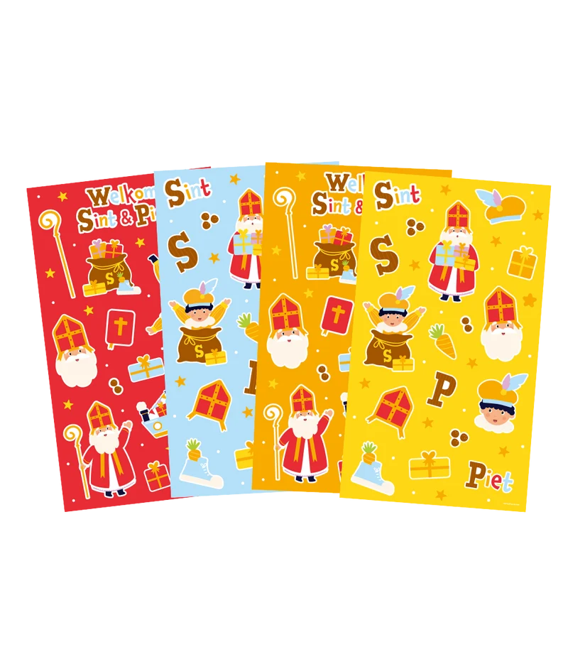 Sinterklaas Stickervellen 4st