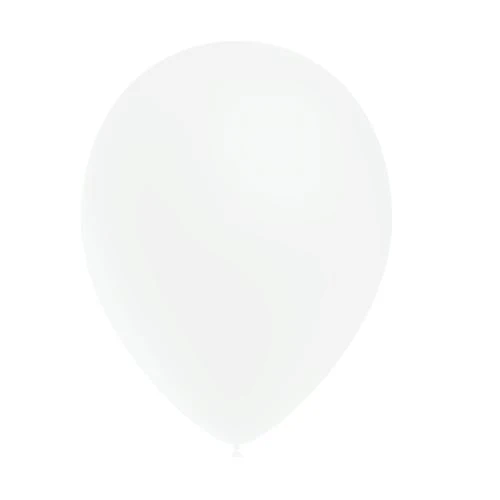 Witte Ballonnen Metallic 25cm 10st