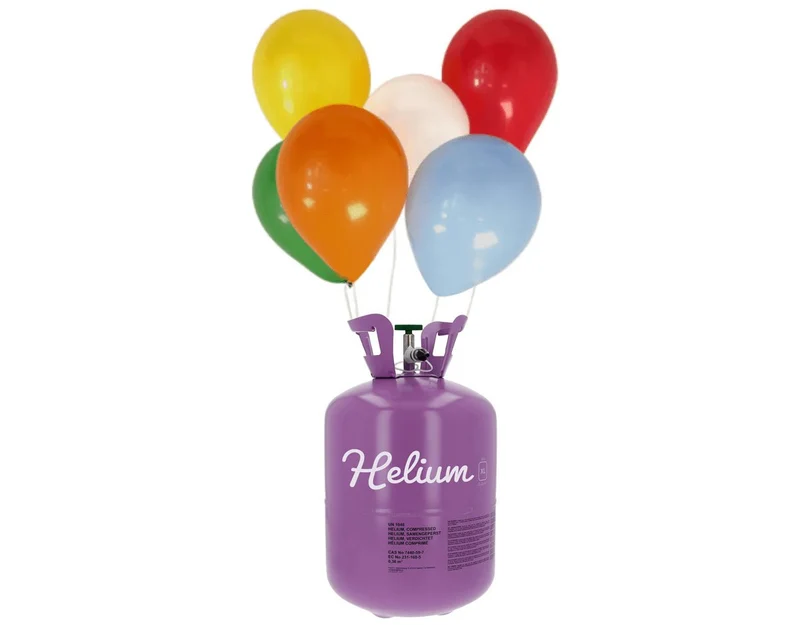 Helium Tank met 150 Ballonnen en Lint