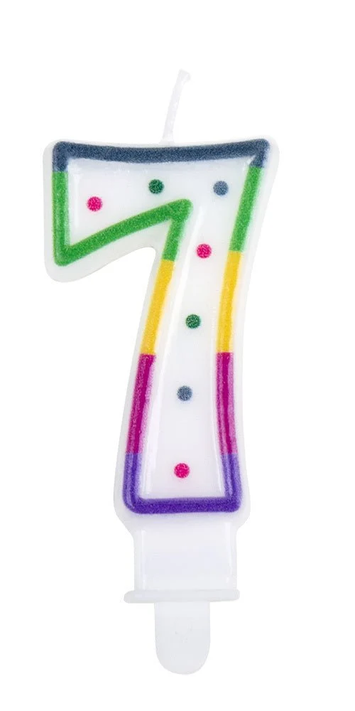Kaars 7 Jaar 8cm