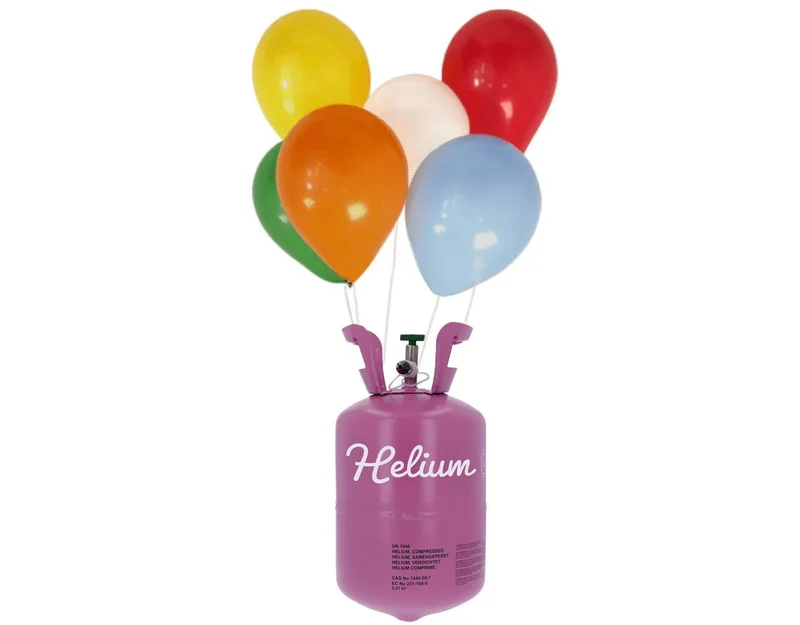 Helium Tank met 30 Ballonnen en Lint