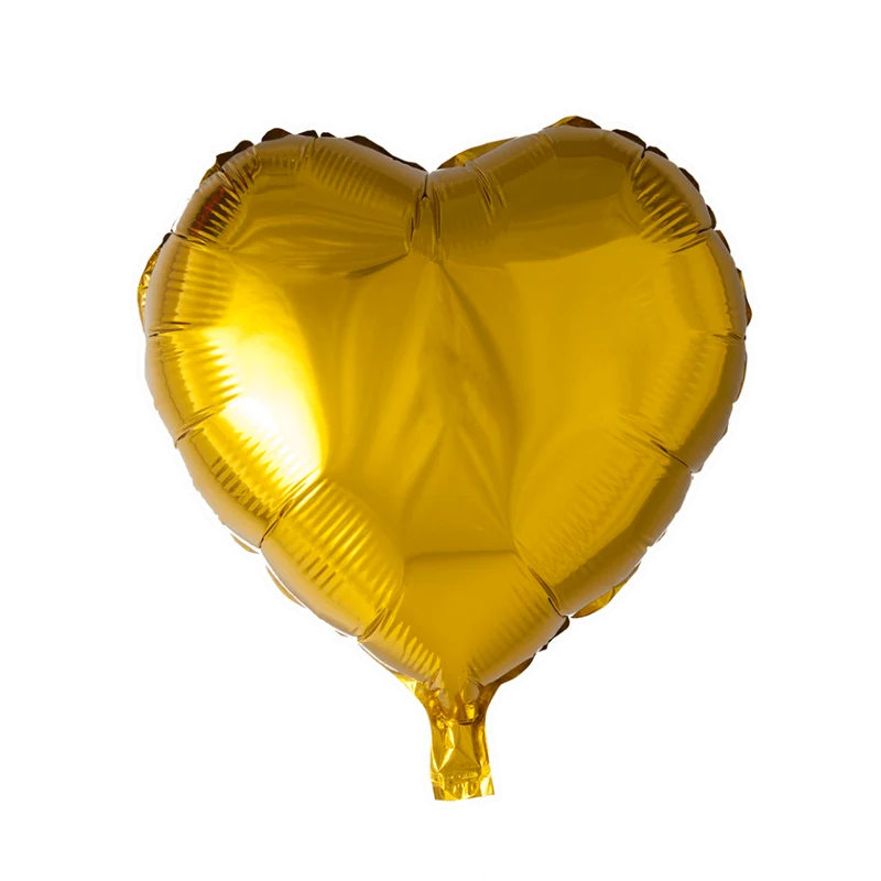 Helium Ballon Hart Goud 45cm leeg