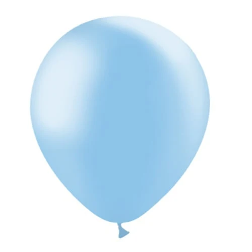 Lichtblauwe Ballonnen Metallic 30cm 10st