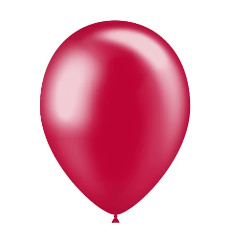 Rode Ballonnen Metallic 25cm 10st