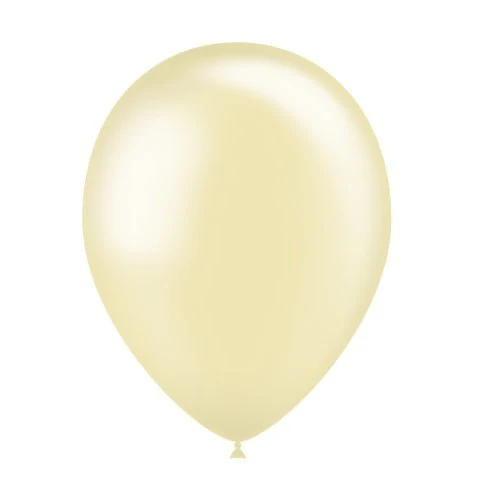 Ivoorkleur Ballonnen Metallic 25cm 10st