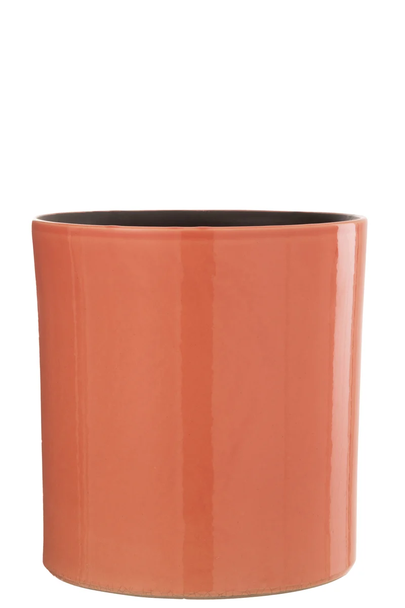 J-Line bloempot Flek - keramiek - roze - large - Ø 25 cm