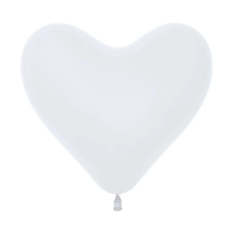Ballonnen Hart White 30cm 50st