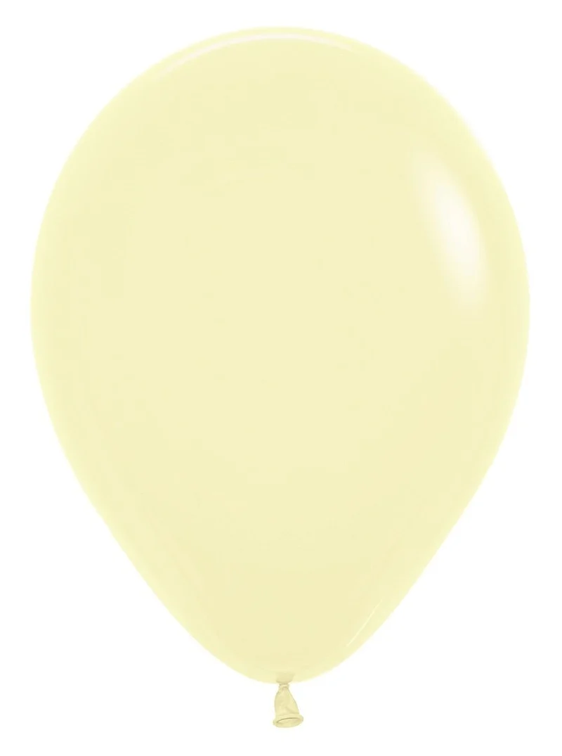 Ballonnen Pastel Matte Yellow 30cm 12st