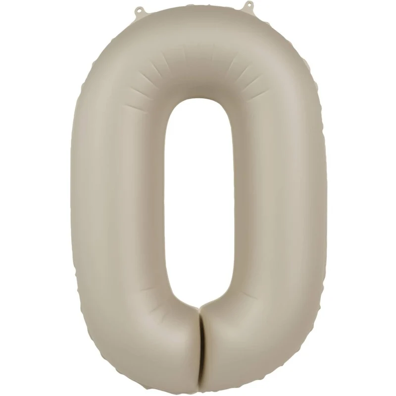 0 Jaar Cijfer Ballon Nude Mat 86cm