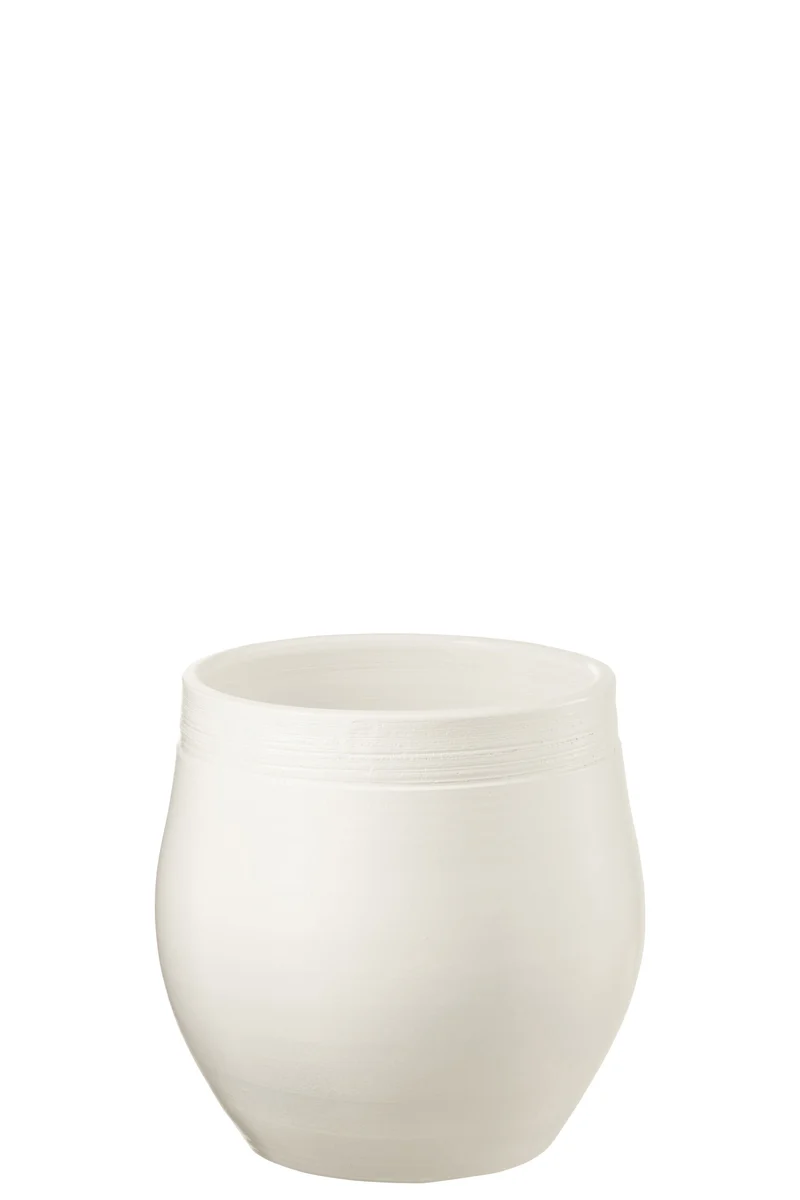 J-Line bloempot Gio - keramiek - wit - large - Ø 29 cm