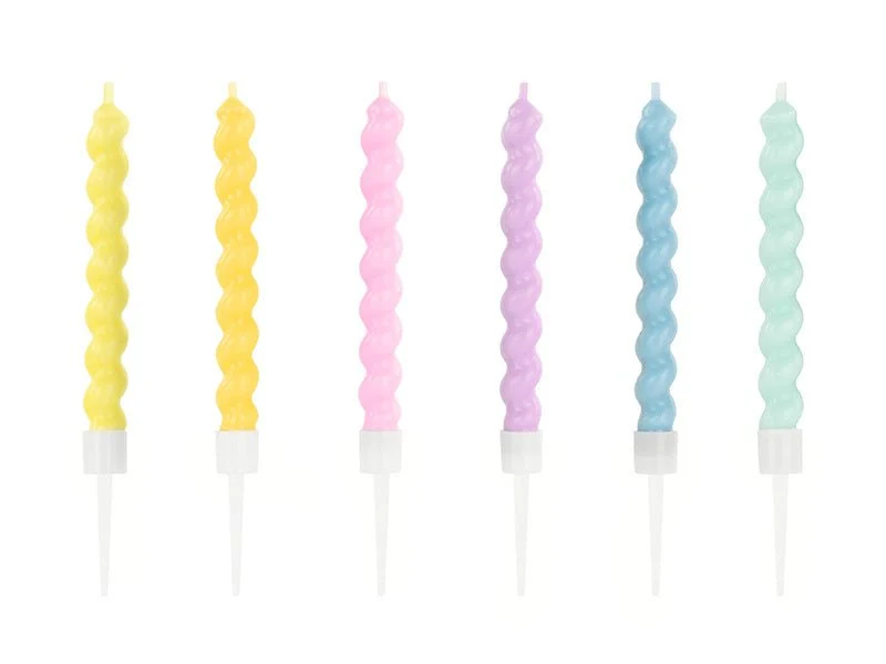 Pastel Kaarsen 8,5cm 6st