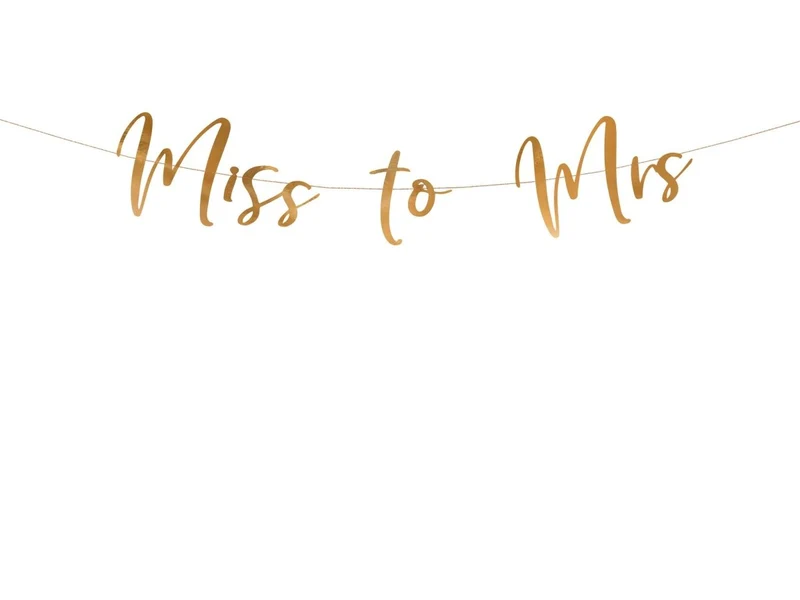 Bruiloft Slinger Miss to Mrs, Rose Goud 76cm
