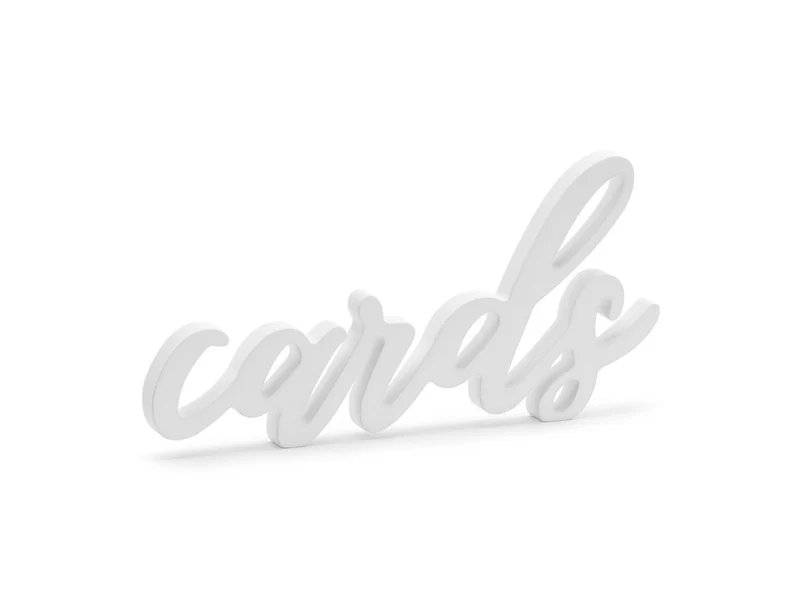 Tafeldecoratie Cards Wit 20cm