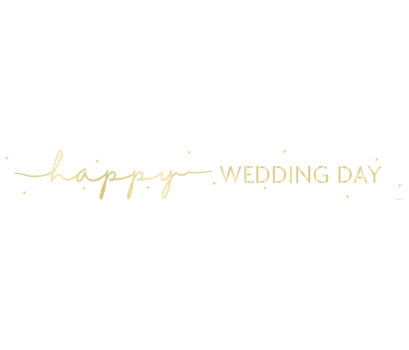 Happy Wedding Day Banner 2,74m