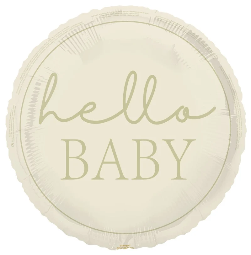 Hello Baby Helium Ballon Nude 45cm