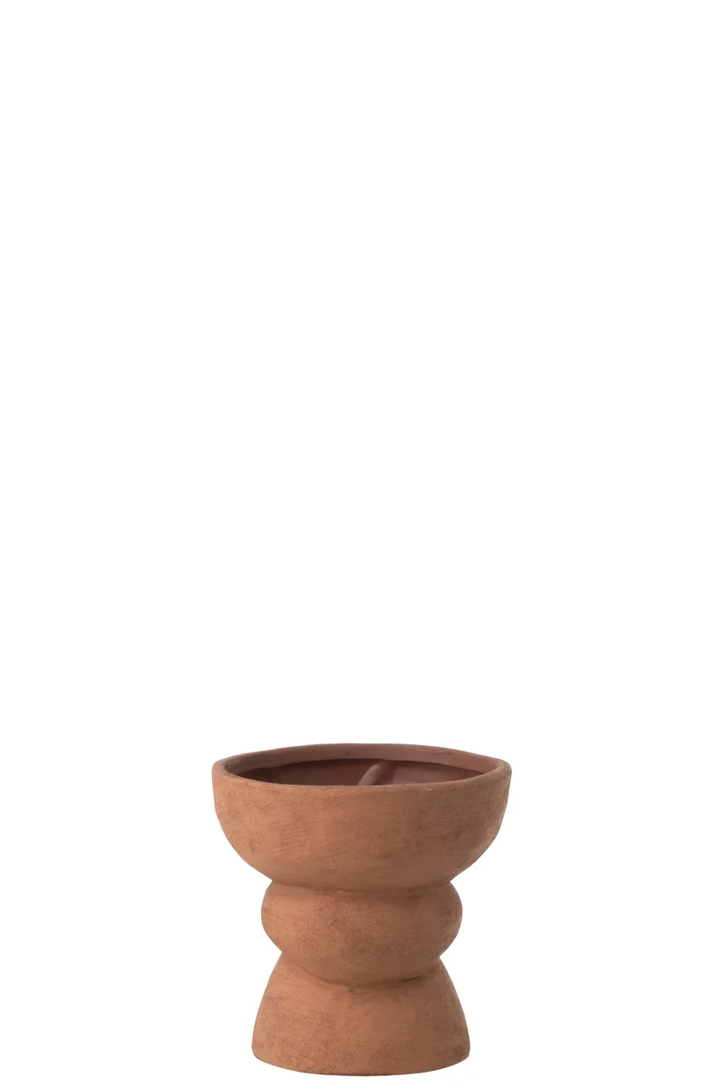 J-Line bloempot Nana - keramiek - bruin - small
