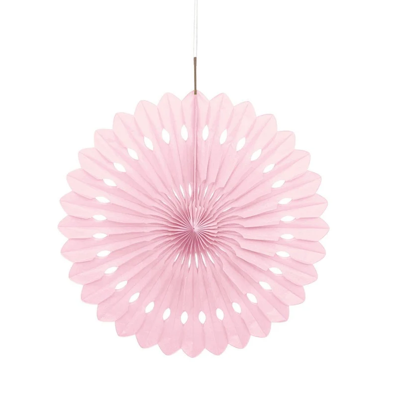Papieren Waaier Lichtroze 40cm