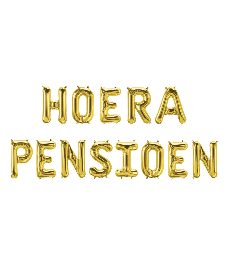 Gouden Pensioen Ballonnen Set 1,9m