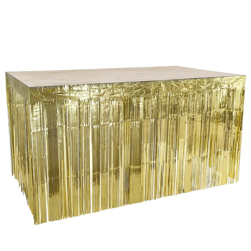 Gouden Tafelrok Matallic 3m