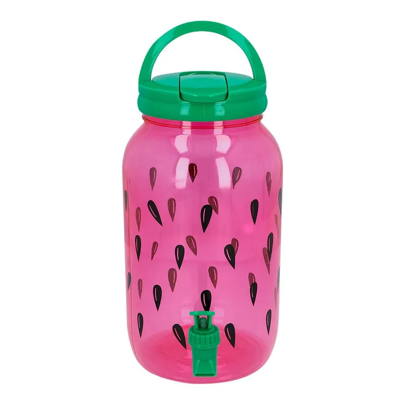 Groen/Roze Drankdispenser Watermeloen Met Kraantje 3,8l