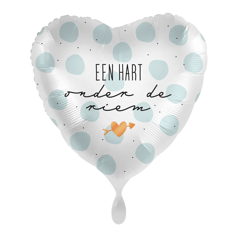 Een Hart Onder De Riem Helium Ballon Leeg 43cm