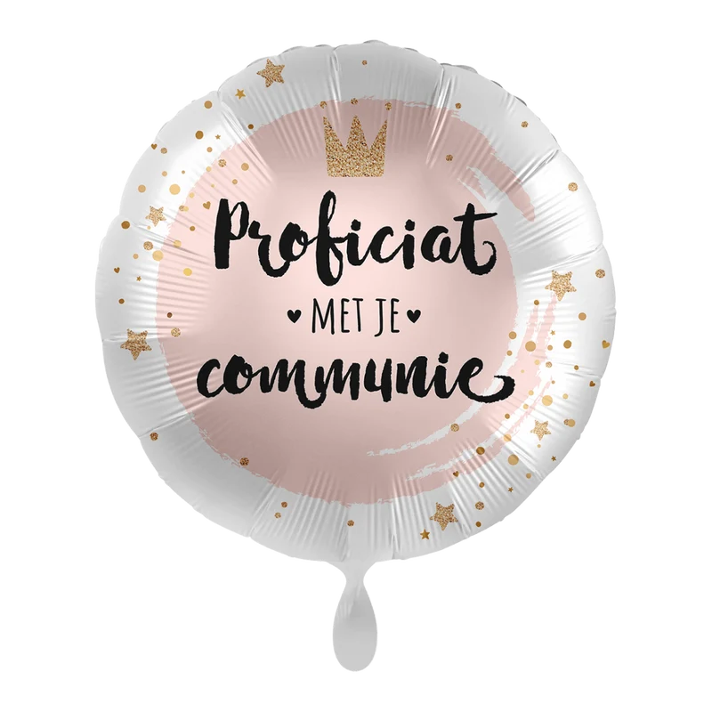 Communie Helium Ballon Roze Leeg
