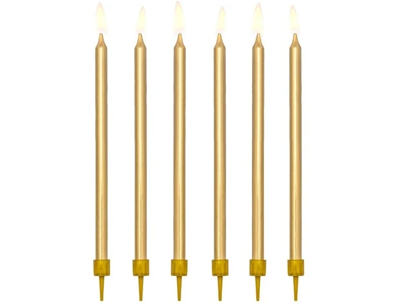 Gouden Kaarsjes 12,5cm 12st