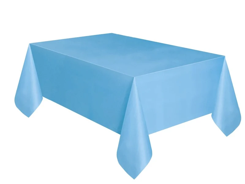 Lichtblauw Tafelkleed Plastic 2,74m