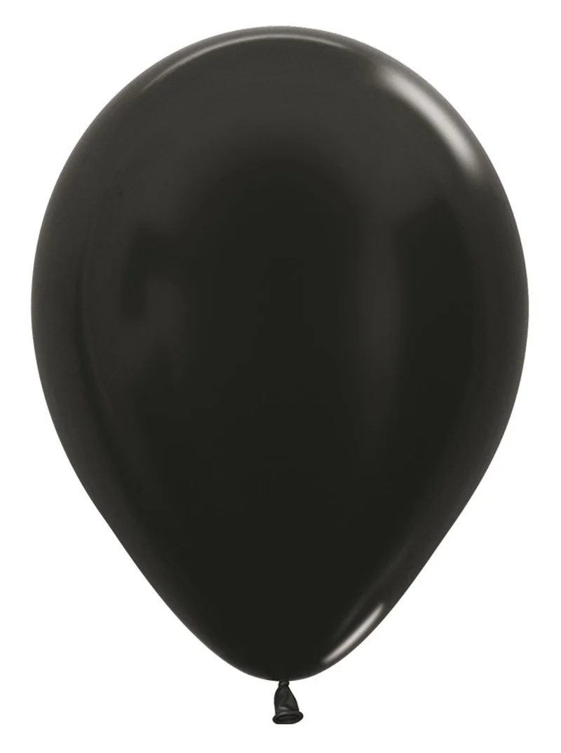 Ballonnen Metallic Black 30cm 50st