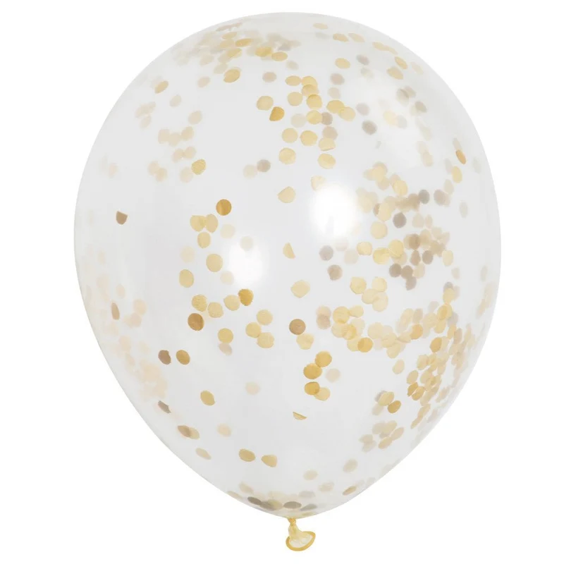 Confetti Ballonnen Goud 30,5cm 6st