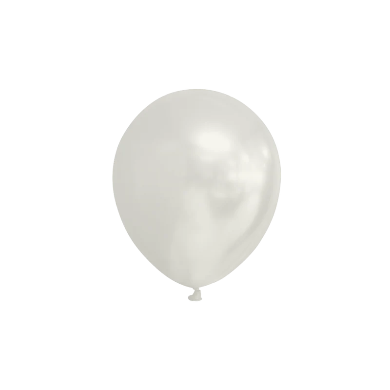 Witte Ballonnen Metallic 13cm 100st