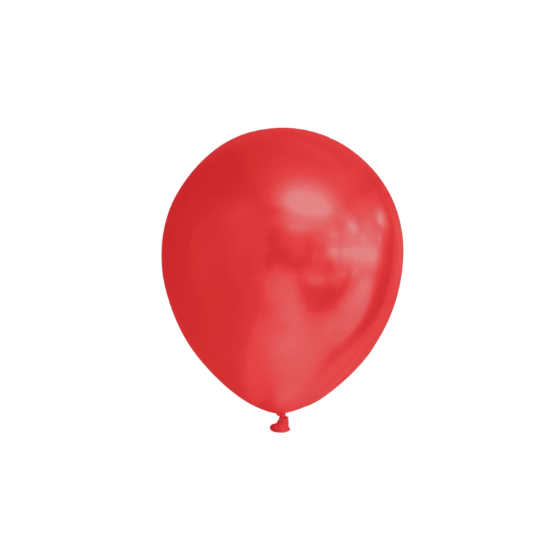 Rode Ballonnen Metallic 13cm 100st