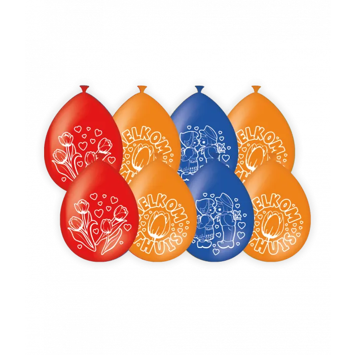 Welkom Thuis Ballonnen Latex 30cm 8st
